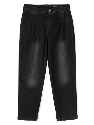 Balmain Kids' Tapered Trousers In Black