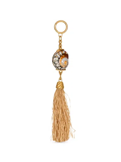 Balmain Shell And Tassel Charm In Gold