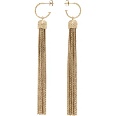 Balmain Tassel Earrings In Xg1 Oro Indio