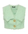 Shop Balmain Tassel Tweed Vest