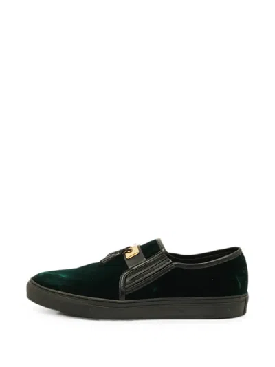 Pre-owned Balmain Tassel-detail Sneakers In Green