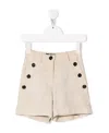 Balmain Viscose And Silk Shorts In White