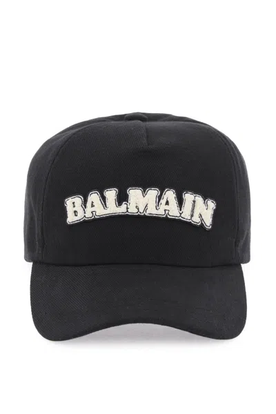 Balmain Terry Logo Baseball Cap In Multi