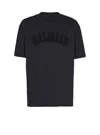 Balmain Terry Monogram T-shirt In Black