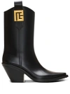 Balmain Tess 55mm Logo-plaque Boots In Black