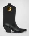 Balmain Tess 55mm Logo-plaque Boots In 0pa Noir