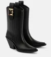 BALMAIN TESS PB LEATHER COWBOY BOOTS