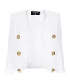 Balmain Double-breasted Spencer Jacket Gold Buttons In White