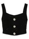 Balmain Light Tweed Top Straps In Black
