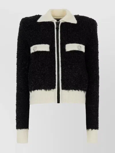 BALMAIN TEXTURED FABRIC LONG SLEEVES FRONT POCKETS