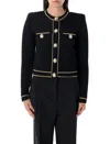 Balmain Long Sleeves Buttoned Knit Cardigan In Black