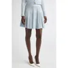 Balmain Textured Knit Flared Skirt In Blue