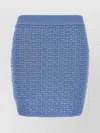 Balmain Textured Pattern Mini Skirt With Elastic Waistband