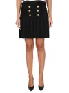 Balmain Women's Skirt With Buttons In Black