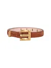 Balmain Thin Belt Anthem In Brown