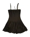 Balmain Thin Shoulder Strap Dress In Black