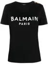 BALMAIN BALMAIN THREE BUTTON PRINTED T-SHIRT CLOTHING