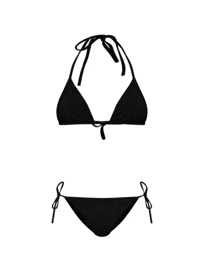 Balmain Tie Detail Beachwear In Black