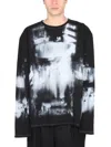 Balmain Felpa Con Stampa In Black