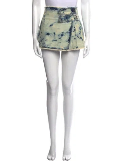 Pre-owned Balmain Tie-dye Print Mini Skirt W/ Tags