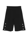 Balmain Tiger Head Jersey Shorts In Black