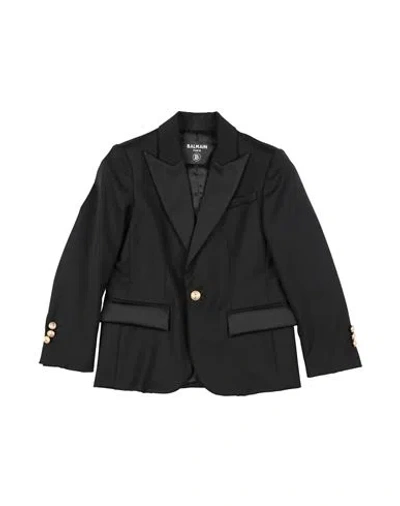 Balmain Babies'  Toddler Boy Blazer Black Size 6 Virgin Wool, Polyester
