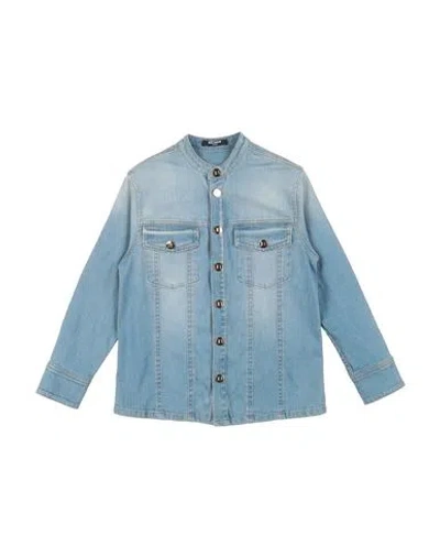 Balmain Babies'  Toddler Boy Denim Shirt Blue Size 6 Cotton, Elastane