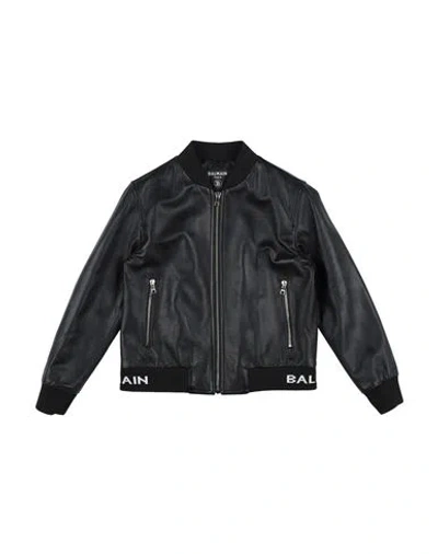 Balmain Babies'  Toddler Boy Jacket Black Size 6 Leather