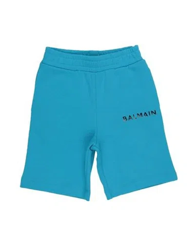 Balmain Babies'  Toddler Boy Shorts & Bermuda Shorts Azure Size 6 Cotton, Polyester In Blue