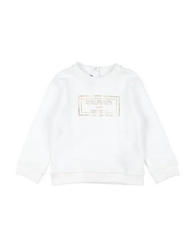 Balmain Babies'  Toddler Boy Sweatshirt White Size 3 Cotton