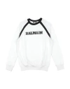Balmain Raglan Crew-neck Sweatshirt In White