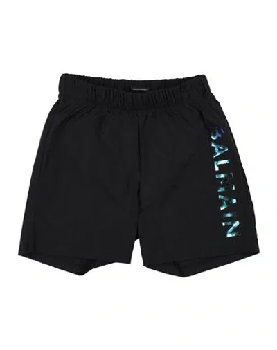 Balmain Babies'  Toddler Boy Swim Trunks Black Size 6 Polyester