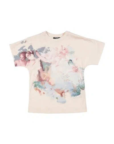 Balmain Babies'  Toddler Boy T-shirt Beige Size 6 Cotton In Black