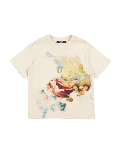 Balmain Babies'  Toddler Boy T-shirt Beige Size 6 Cotton In Brown