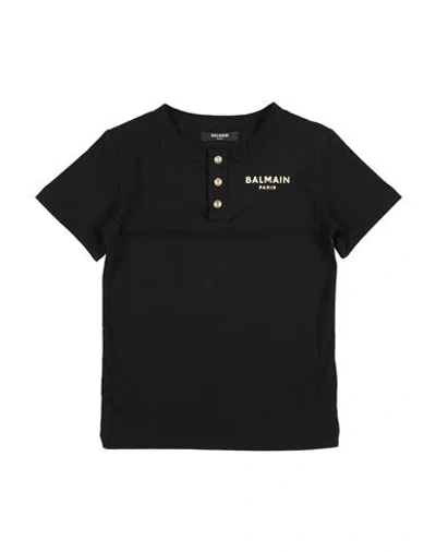 Balmain Babies'  Toddler Boy T-shirt Black Size 4 Cotton, Wool