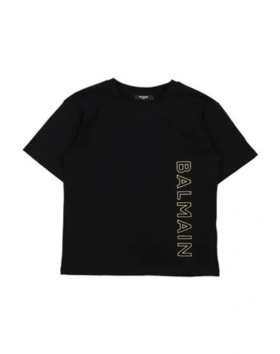 Balmain Babies'  Toddler Boy T-shirt Black Size 6 Cotton, Elastane