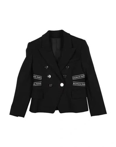 Balmain Babies'  Toddler Girl Blazer Black Size 6 Viscose, Polyamide, Elastane