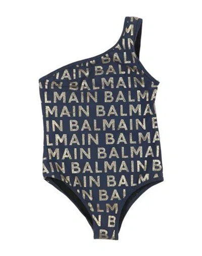 Balmain Babies'  Toddler Girl One-piece Swimsuit Navy Blue Size 6 Polyamide, Elastane