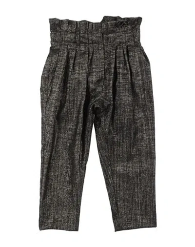 Balmain Babies'  Toddler Girl Pants Black Size 6 Wool, Viscose, Polyamide, Metallic Fiber