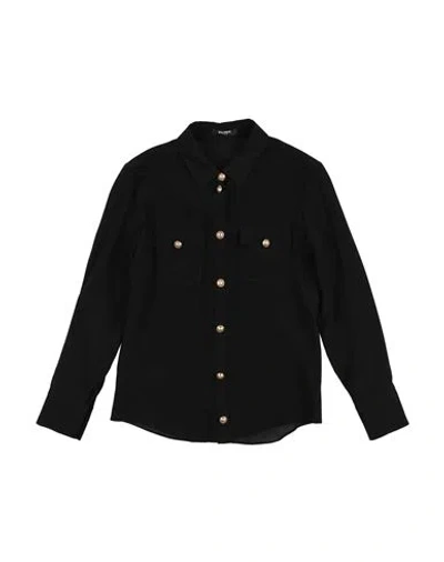 Balmain Babies'  Toddler Girl Shirt Black Size 6 Silk