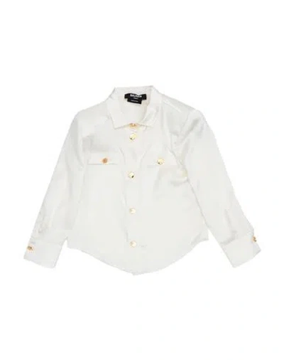 Balmain Babies'  Toddler Girl Shirt Ivory Size 4 Silk In White