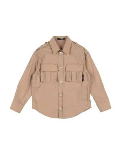 Balmain Babies'  Toddler Girl Shirt Sand Size 6 Cotton, Polyamide, Elastane In Nude