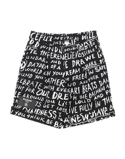 Balmain Babies'  Toddler Girl Shorts & Bermuda Shorts Black Size 6 Cotton