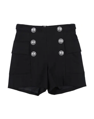 Balmain Babies'  Toddler Girl Shorts & Bermuda Shorts Black Size 6 Virgin Wool, Elastane