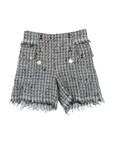 Balmain Babies'  Toddler Girl Shorts & Bermuda Shorts Black Size 6 Wool, Acrylic, Polyester, Cotton, Viscose In Multi