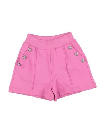 Balmain Babies'  Toddler Girl Shorts & Bermuda Shorts Fuchsia Size 6 Cotton, Elastane In Pink