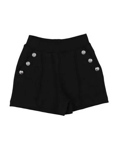 Balmain Babies'  Toddler Girl Shorts & Bermuda Shorts Midnight Blue Size 4 Cotton, Elastane In Black