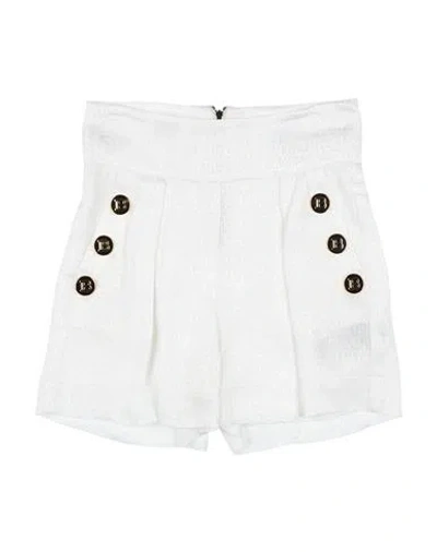 Balmain Babies'  Toddler Girl Shorts & Bermuda Shorts Off White Size 6 Acetate, Silk, Polyamide