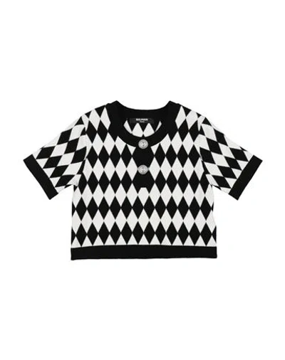 Balmain Babies'  Toddler Girl Sweater Black Size 4 Viscose, Polyester