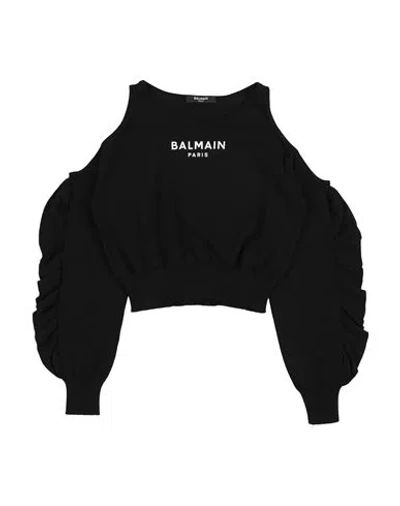 Balmain Babies'  Toddler Girl Sweater Black Size 6 Cotton
